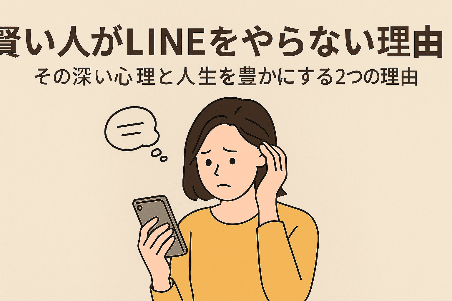 賢い人がLINEをやらない理由とは？その深い心理と人生を豊かにする2つの理由